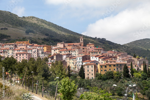  Rio nell'Elba, village at a hill, Elba, Tuscany, Italy © Stockfotos
