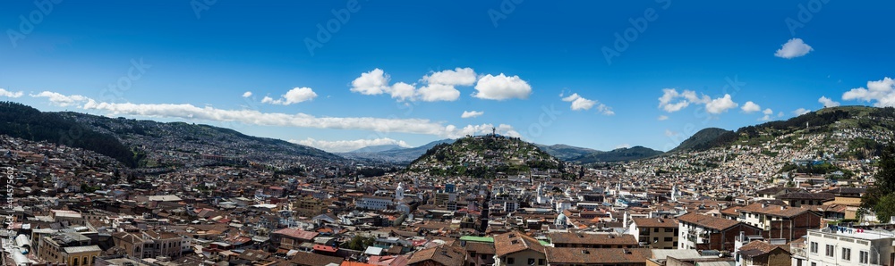 Quito Downtown panoramic view