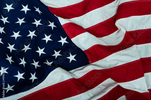 Photograph of a United States Flag made from cotton