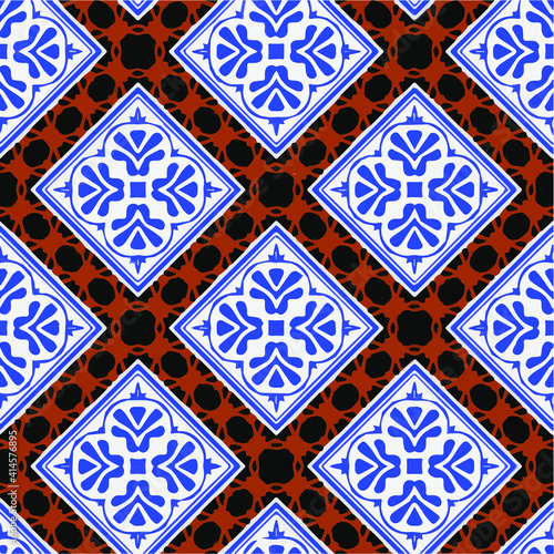 Seamless pattern with multicolored shapes.