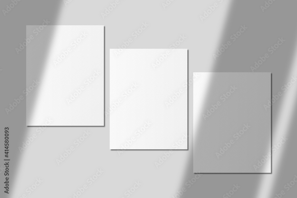 Realistic blank US letter flyer brochure for mockup. Paper or poster illustration with shadow overlay. 3D Render. Realistic blank US letter flyer brochure for mockup. Paper or poster illustration with shadow overlay. 3D Render.