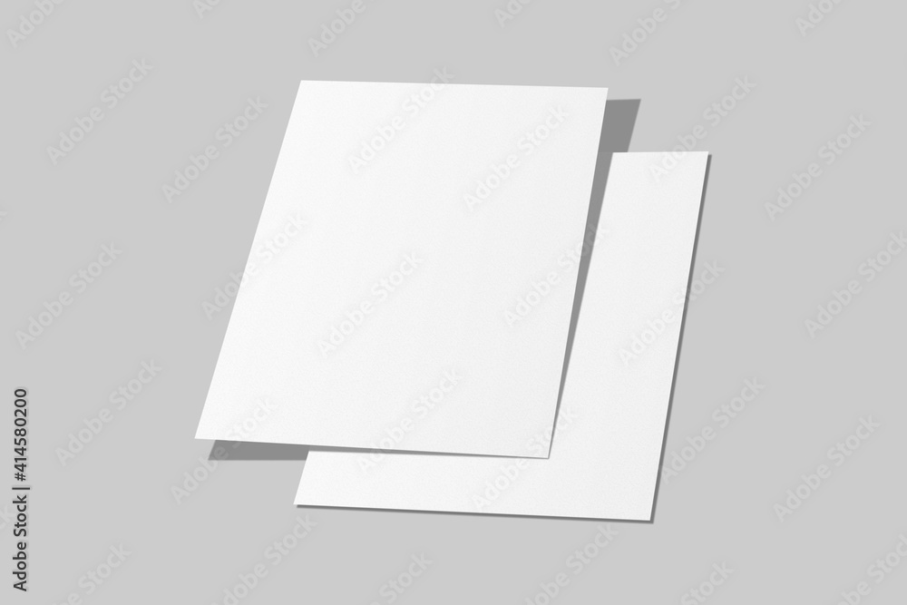 Realistic blank US letter flyer brochure for mockup. Paper or poster illustration. 3D Render. Realistic blank US letter flyer brochure for mockup. Paper or poster illustration. 3D Render.