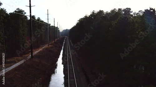 Train Track in the evening