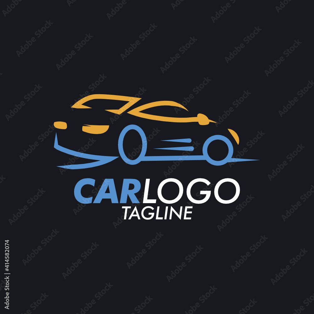 Simple minimalist car logo design