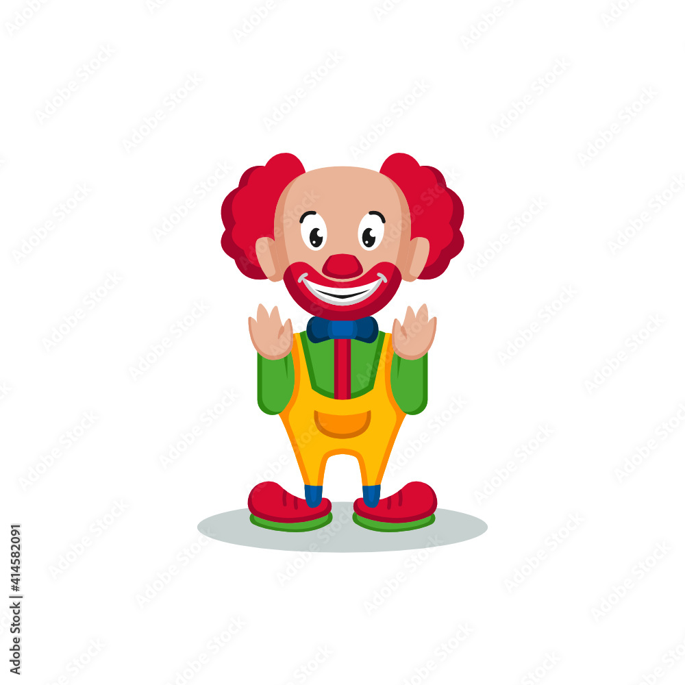 Cute clown April fool's day mascot Cute clown April fool's day mascot