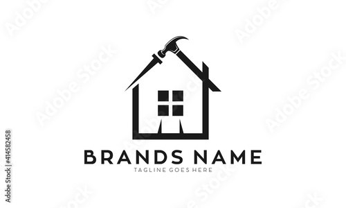Home renovation vector logo