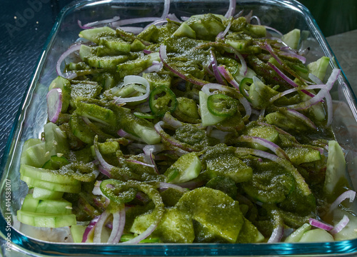 Aguachile verde de camarón photo