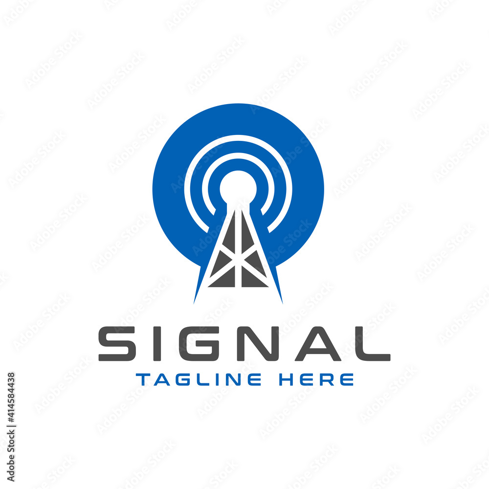 satellite signal tower modern logo satellite signal tower modern logo