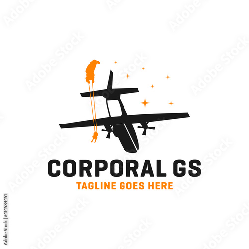 parachuting from plane logo