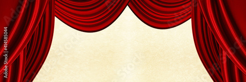 red velvet curtain