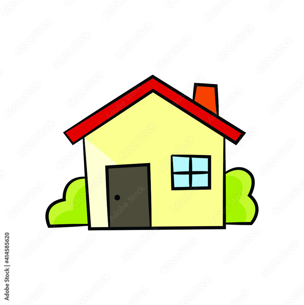Home in drawing style isolated vector. Hand drawn object illustration for your presentation, teaching materials or others. Home in drawing style isolated vector. Hand drawn object illustration for your presentation, teaching materials or others.