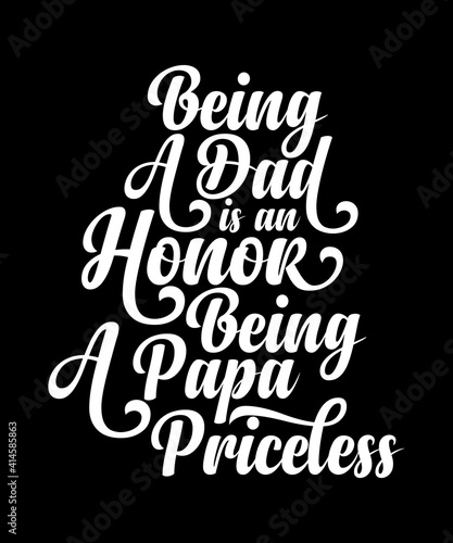 Father typography quote design for awesome dad for gift card  banner  vector  t-shirt  poster  print  label