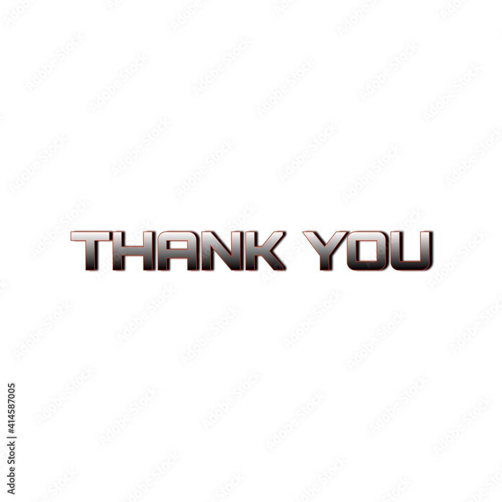 Thank you word written in 3d on white background Thank you word written in 3d on white background