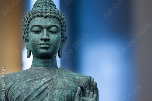 Bronze Buddha face of Thailand