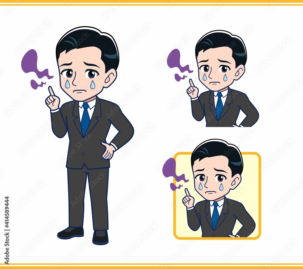 Young office worker man in a black suit Young office worker man in a black suit