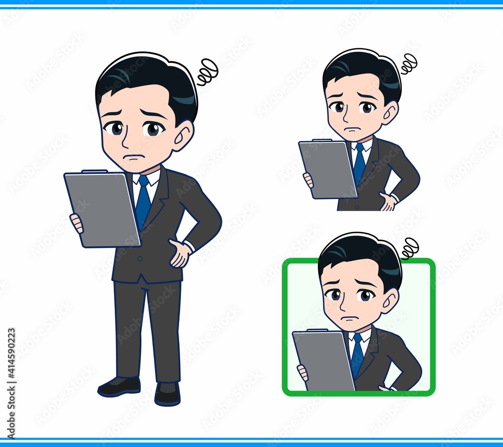 Young office worker man in a black suit Young office worker man in a black suit