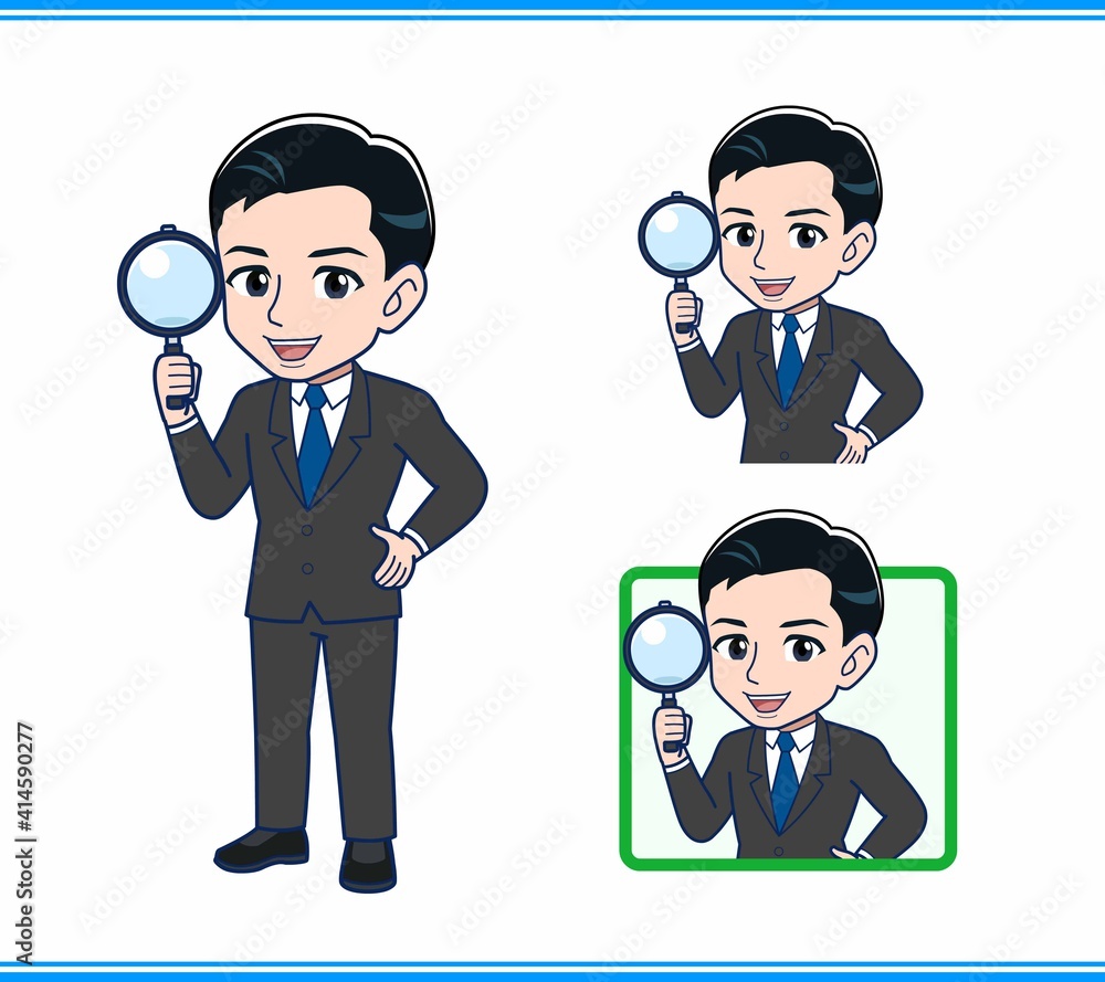 Young office worker man in a black suit Young office worker man in a black suit