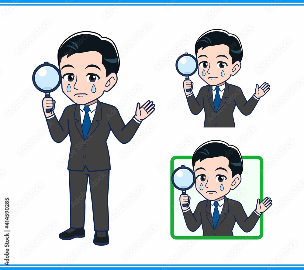 Young office worker man in a black suit Young office worker man in a black suit