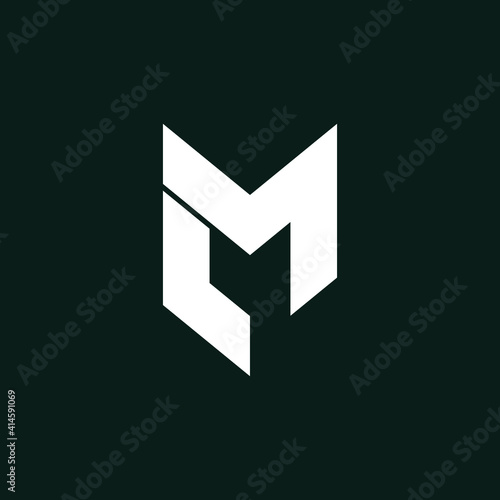 Letter LM simple logo design vector