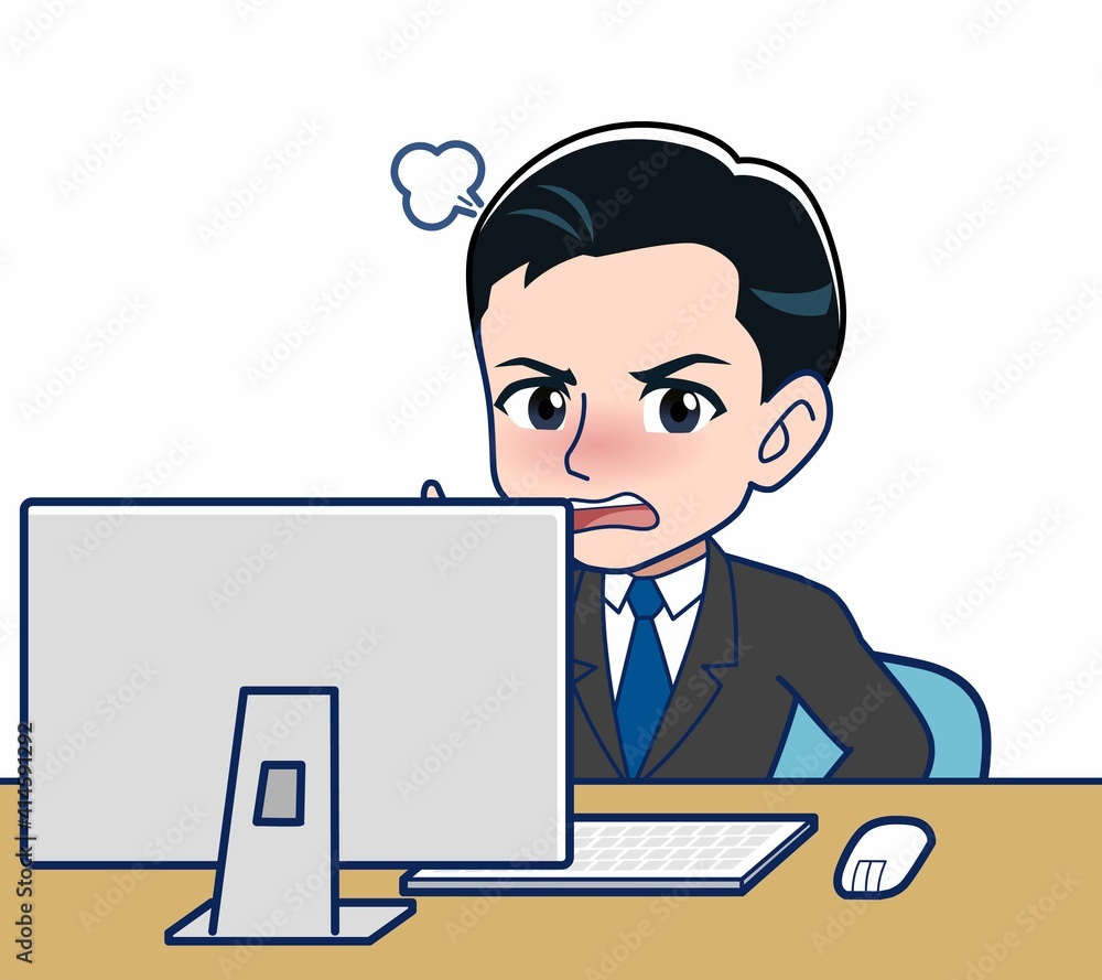 Young office worker man in a black suit Young office worker man in a black suit