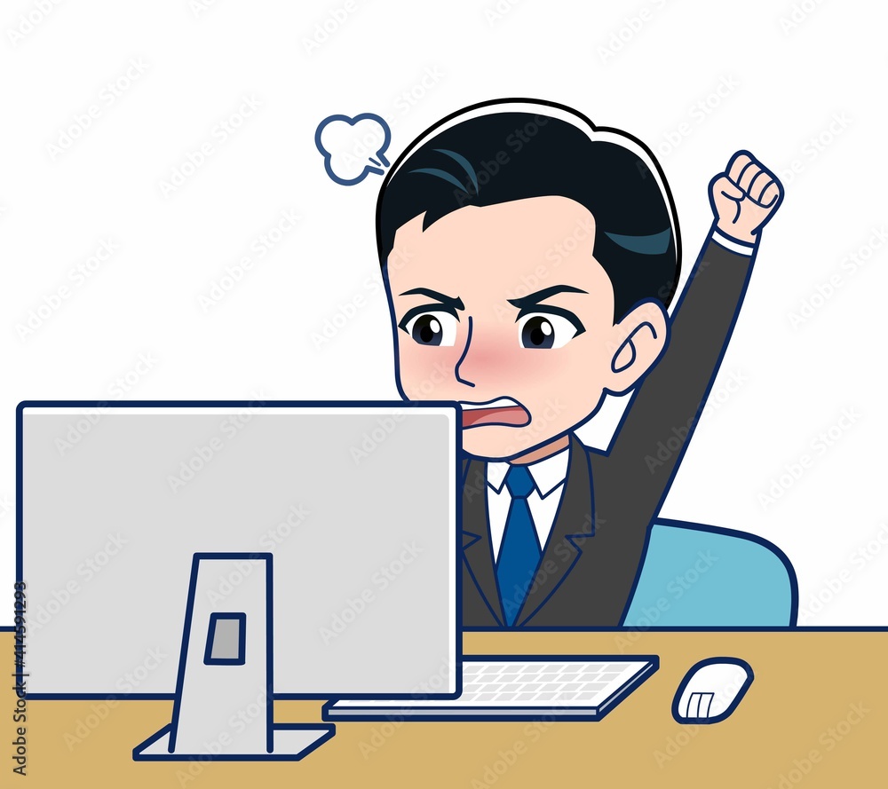 Young office worker man in a black suit Young office worker man in a black suit