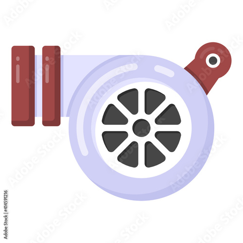 
Turbo flat style icon, editable vector 
