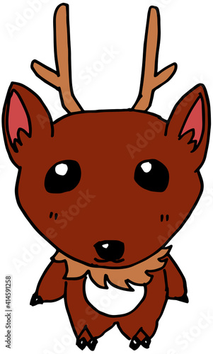 かわいいニホンジカのイラスト