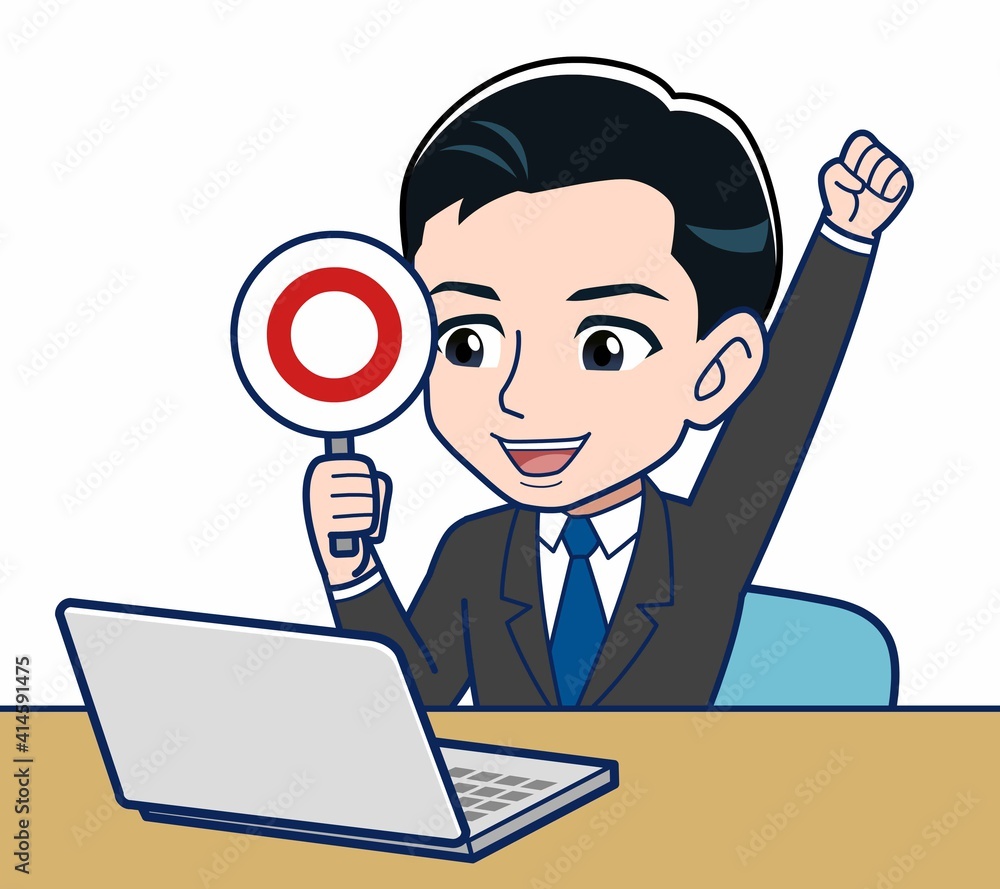 Young office worker man in a black suit Young office worker man in a black suit