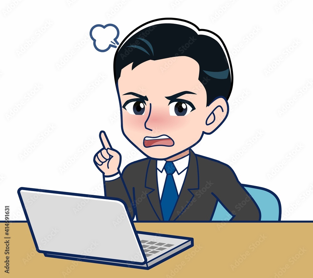 Young office worker man in a black suit Young office worker man in a black suit