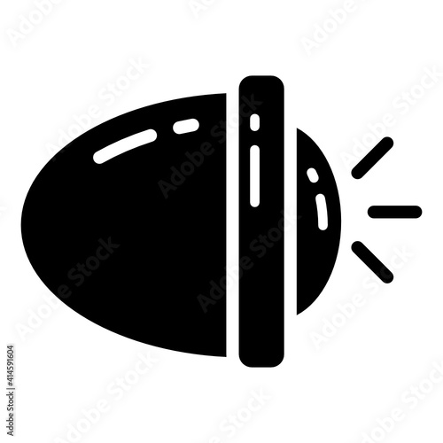 
Car equipment flat style icon of headlight 
