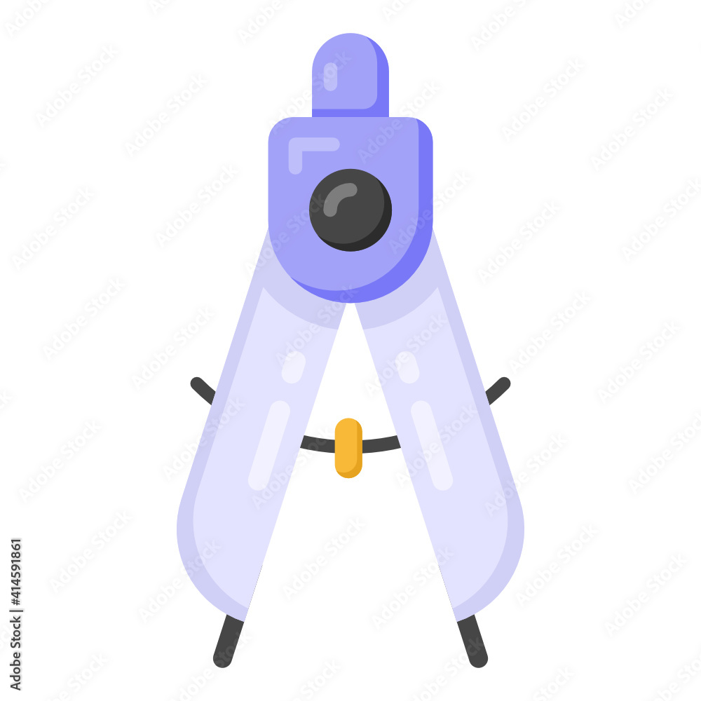 Vector design of compass icon, flat design of drafting tool
Vector design of compass icon, flat design of drafting tool