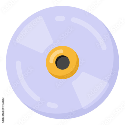 
Compact disc icon in flat design, editable vector 
