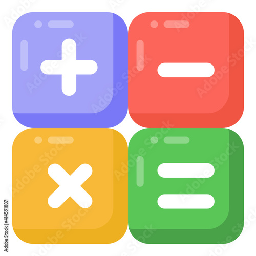 
An icon design of calculation, editable vector 
