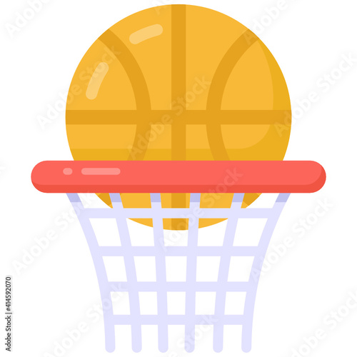 
An icon design of basketball game, editable vector 
