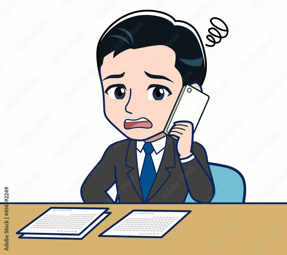 Young office worker man in a black suit Young office worker man in a black suit