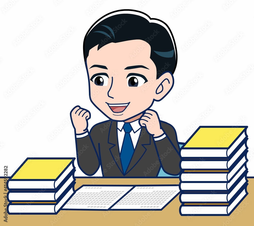 Young office worker man in a black suit Young office worker man in a black suit