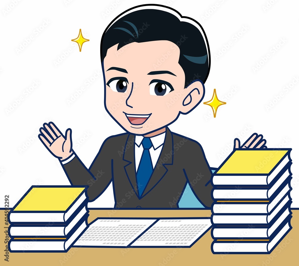 Young office worker man in a black suit Young office worker man in a black suit