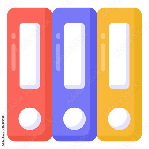 
Trendy design of binders icon, editable vector 


