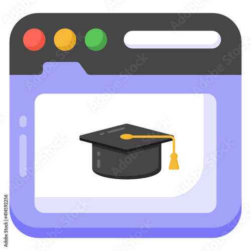 
A flat design of educational website icon

