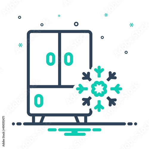 Mix icon for refrigerator 