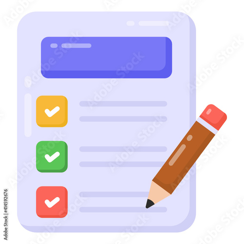 
A flat design of checklist icon

