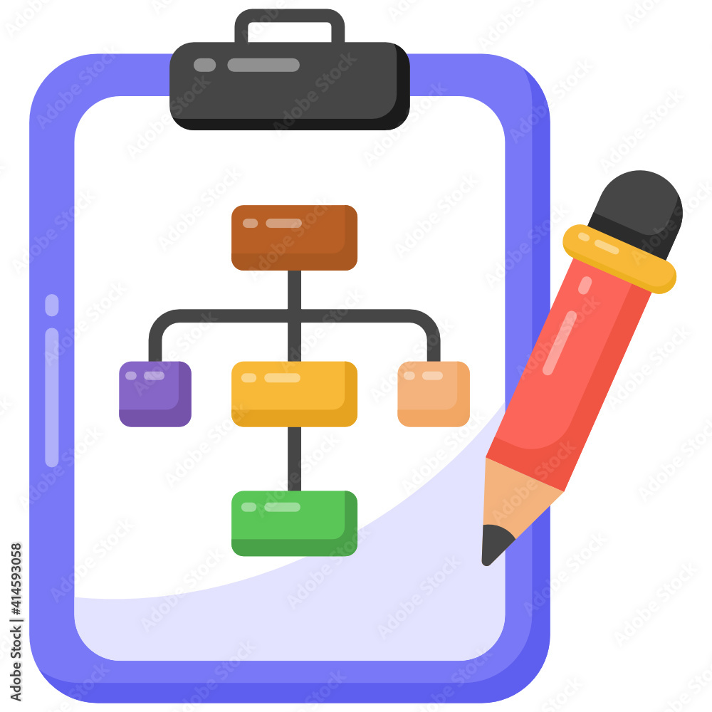 
Algorithm flat style icon, editable vector 

