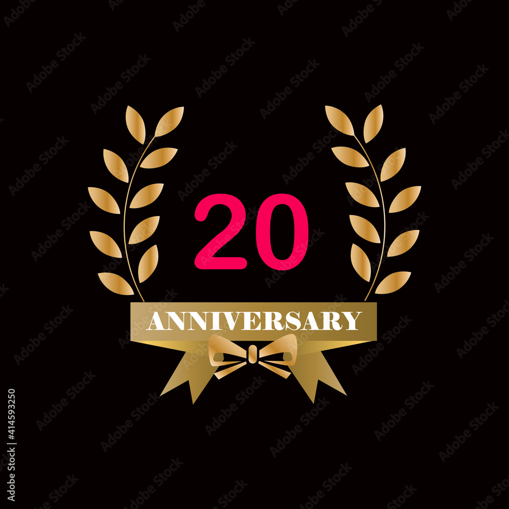 20 year anniversary celebration vector template design illustration 20 year anniversary celebration vector template design illustration