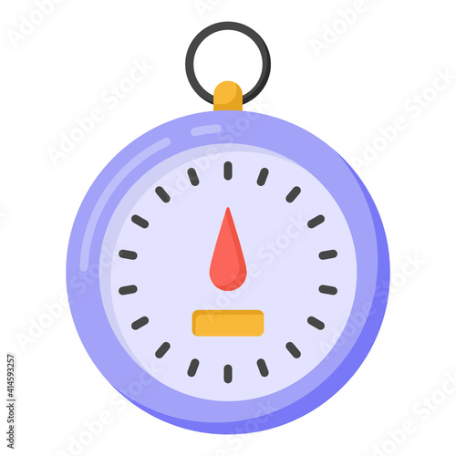 
Stopwatch flat editable icon, sport equipment 

