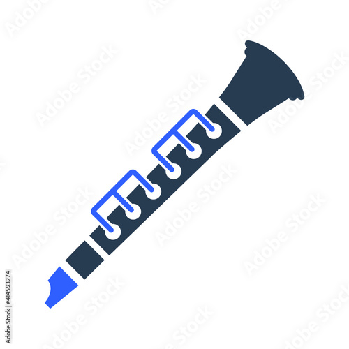 Clarinet musical instrument icon