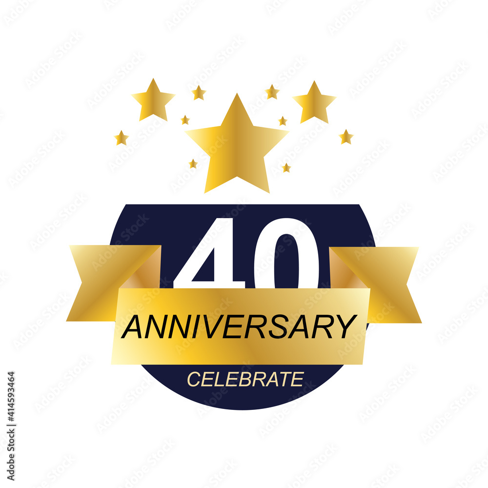 40 year anniversary celebration vector template design illustration 40 year anniversary celebration vector template design illustration