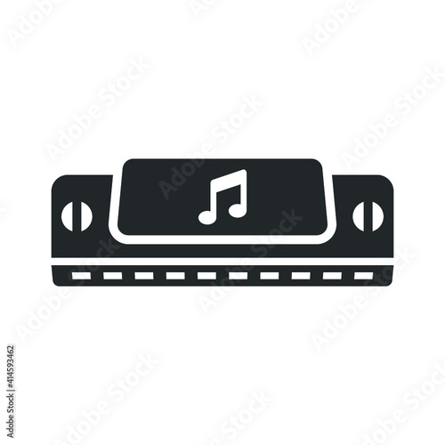 Harmonica musical instrument icon