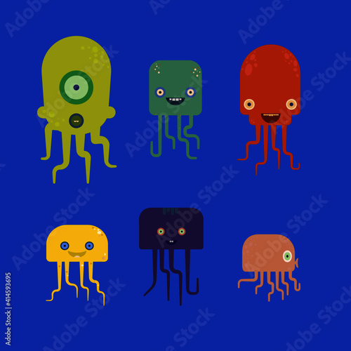 Octopus character illustration
