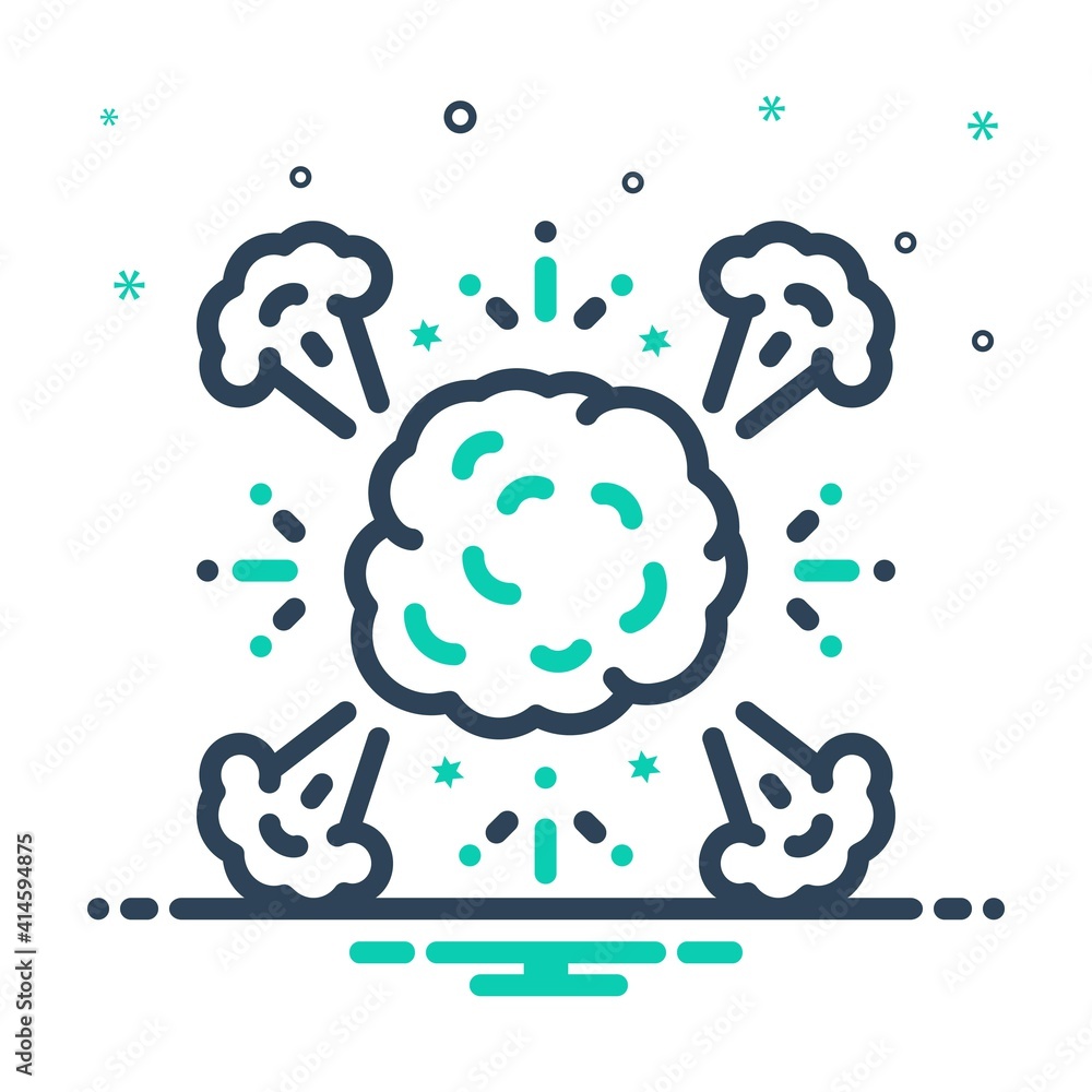 Fototapeta premium Mix icon for explode