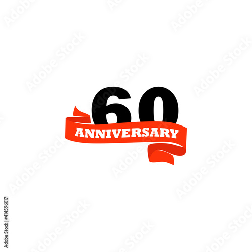 Sixty years anniversary celebration vector template design illustration